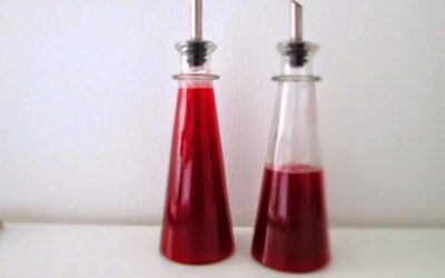 Let syrlig ribs sirup af modne, solrøde bær