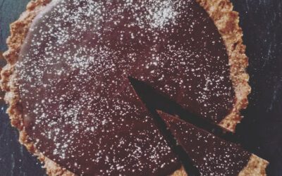 Chokoladetærte med saltkaramel